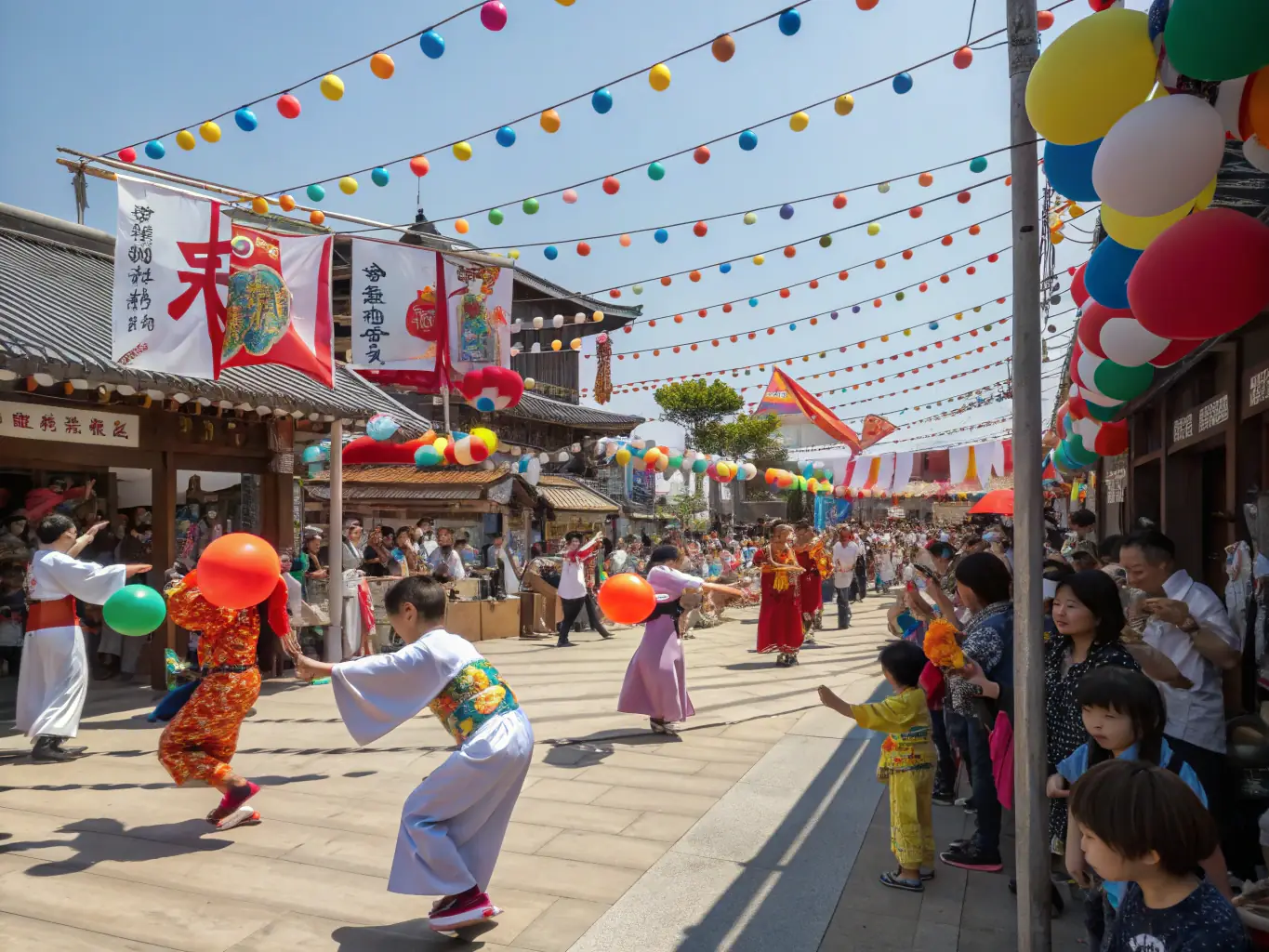 A vibrant image of a cultural event organized by LES AMIS DU PATRIMOINE DE TOULON-ALLIER, featuring traditional music, dance, and local crafts.